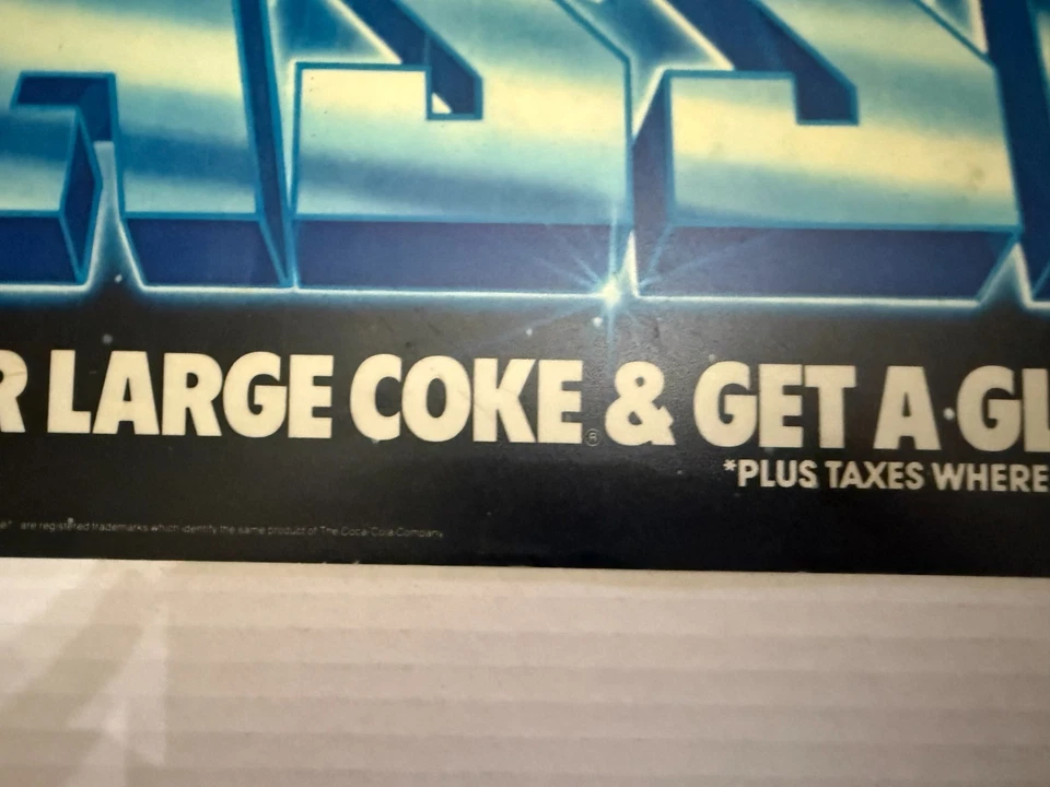 1983 Star Wars Return Of The Jedi Burger King Coca Cola Glasses Store Display - Image 4 of 4