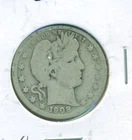 1908-D BARBER QUARTER, CIRCULATED, ASW .1808
