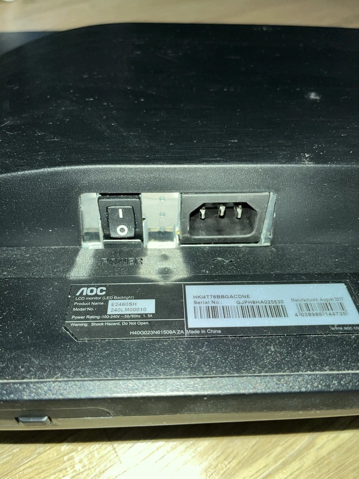 AOC E2460SH 61cm (24 Zoll) 16:9 Full-HD LCD HDMI Monitor - Schwarz - Bild 3 von 4