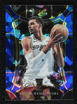 2023 Panini Select Mezzanine Level Blue Cracked Ice Prizm Victor Wembanyama 01sb