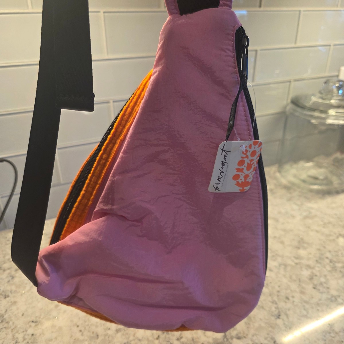 Free People‎ Movement Cold Shoulder Sling Bag Orange & Pink Crossbody NWT Free People Movement Cold Shoulder Sling Bag Orange & Pink  main image 2