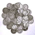 Estate Lot of 50 Mercury Dimes 1 Roll $5 Face 90% Silver Mixed Dates