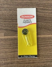 1 Pack ronson , 6 Flints Authentic Replacement Lighter Flint For Zippo, Clipper