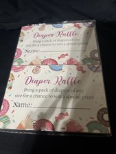 50 Pack Greenery Diaper Raffle Tickets for Baby Shower, Baby Shower Invitatio...
