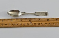 Antique American Coin Silver Spoon J & W Moir New York 1844-69 Rare Small Size 