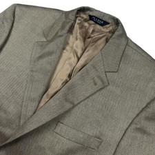 Jos A Bank Men  s Wool 2-Button Blazer Jacket Brown Herringbone   44R
