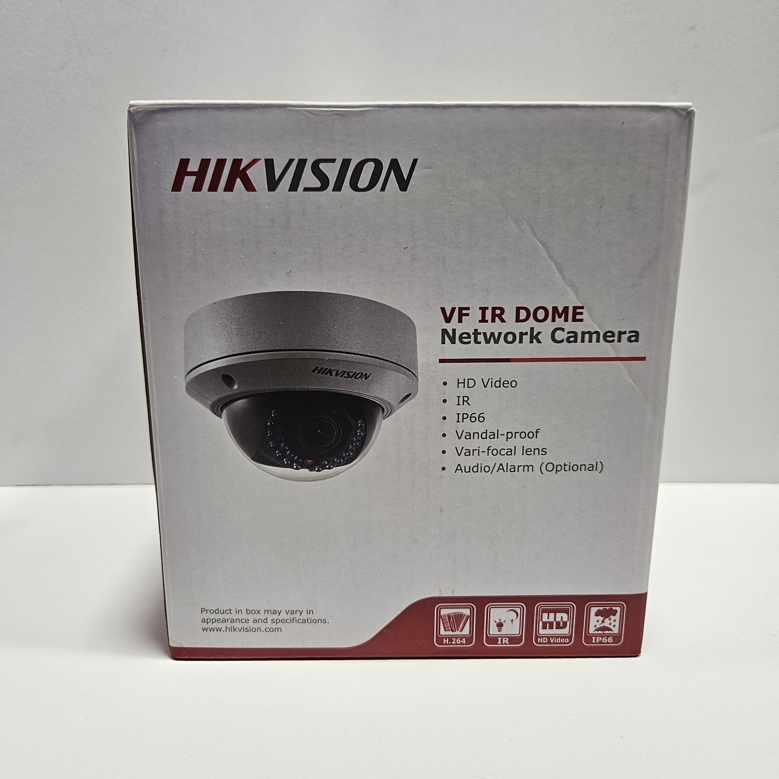 Hikvision DS-2CD2712F-I 1.3 MP, IP66 IP Dome Camera, 2.8-12mm VF Lens, White