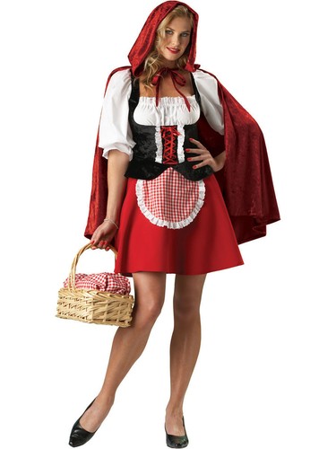 Little Red Riding Hood Adult Halloween Costume NEW incharacter big bad wolf - Picture 2 of 7