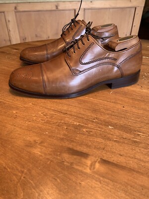 Johnston & Murphy Damen Derby Shoes Mens 13 Tan Excellent Pebble Grain Italy Men main image 4