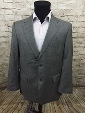 Daniel Cremieux Fabric by Ing Loro Piana Suit Jacket Sport Coat Dillard Gray 42R