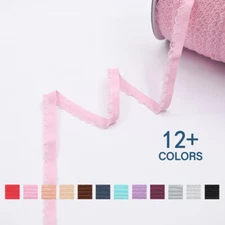 Picot Lace Trim Elastic Band Decorative Frilly 3/8" Lingerie Making 2 5 10 Yard