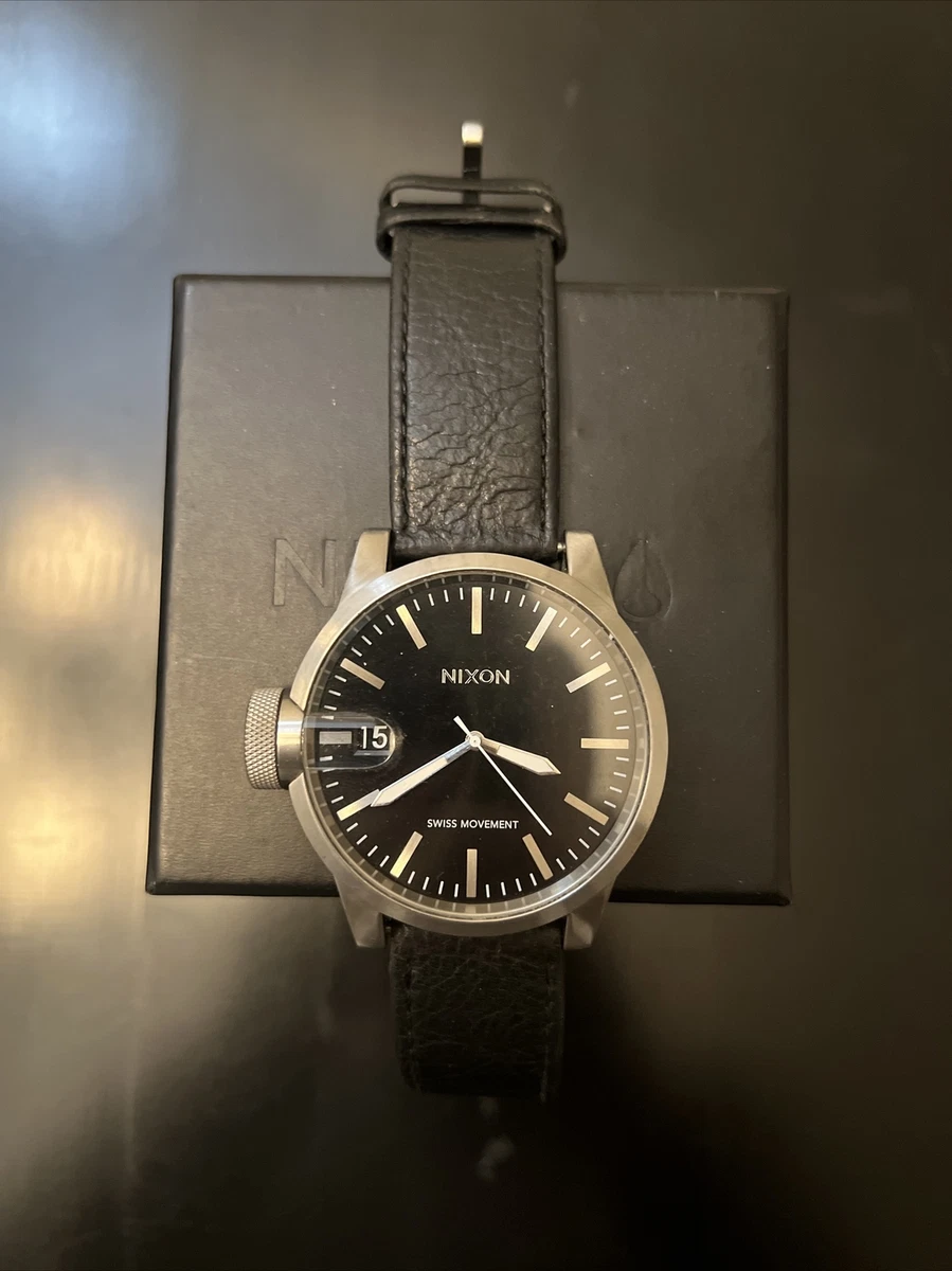 Nixon chronicle leather best sale band