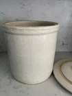 Rare Vintage JA Bauer Pottery Co. #3 Gallon Crock with LID