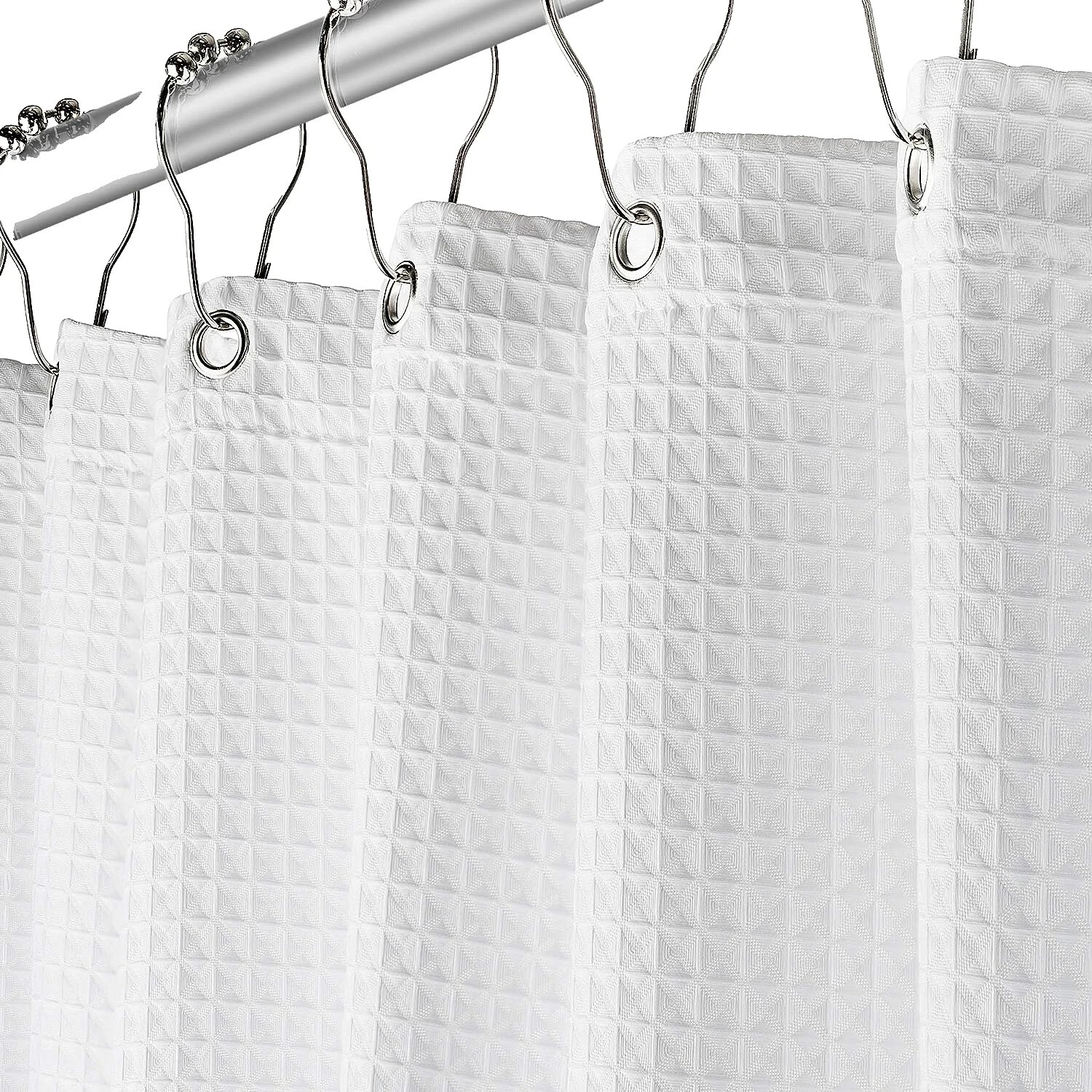 Polyester White Shower Curtains