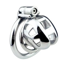 Stainless Steel Cobra Cage Male Chastity Device Men Mamba Metal Lock Belt