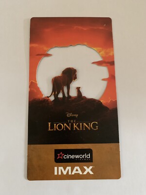 Cineworld (UK) IMAX Disney Der König der Löwen Sammelticket/Karte RAR 2019