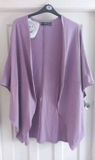 Nina Leonard Bnwot Lilac Size Xl Textured Cocoon Edge To Edge Longline Cardigan