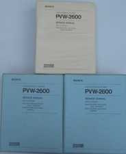 Service Manual Volumes 1, 2 and 3 for Sony PVW-2600 Betacam SP Player
