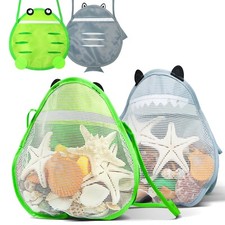 2 Pcs Sea Shell Bag for Kids Shell Collecting Picking Up Holding Mesh Shells Bag
