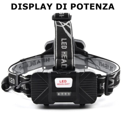 Lampada Frontale A LED USB-C Ricaricabile, Ultra Potente 90000 Lumen 4 Modalita Lampada Frontale Con Sensore Batteria Da 9000 Mah Zoom Impermeabile Ip65 Angolo Regolabile A 90 Per Campeggio All 92997855