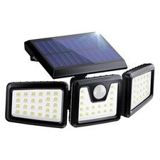 74LED Solarlampe Solarleuchte mit Bewegungsmelder Außen Fluter Sensor Strahler