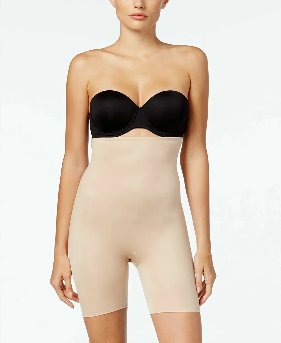 NWT SPANX Power Conceal-Her High-Waisted Mid-Thigh Short 10132R Natural  Size S