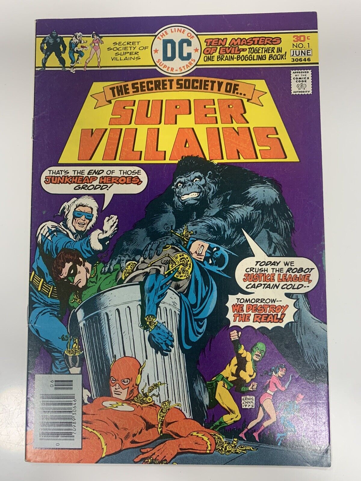 SECRET SOCIETY OF SUPER VILLAINS #1 Captain Cold Boomerang Grodd DC 1976