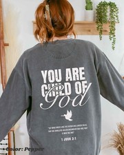 Christian Sweatshirt Child Of God Bible Verse Religious Scripture Faith Gift