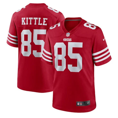 George Kittle San Francisco 49ers Red Stitched Jersey eBay