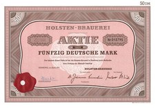 Brauerei Holsten in Hamburg - Historische Original Aktie - Brauerei Klassiker HH