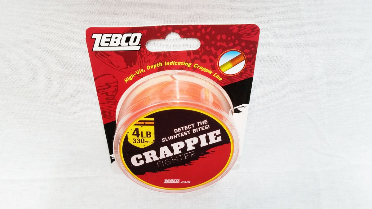 ZEBCO/QUANTUM CRAPPIE DEPTH LOCATOR LINE, 4LB HI-VIZ ORANGE/YELLOW