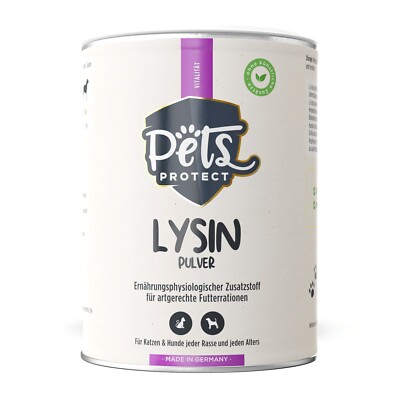 100% reines L-Lysin für Katzen & Hunde | Gegen Katzenschnupfen | 150g Pulver