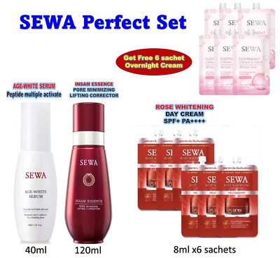 SEWA Insam Essence Age Serum Day Anti Aging Radiant Smooth Soft Skin Lifting Set