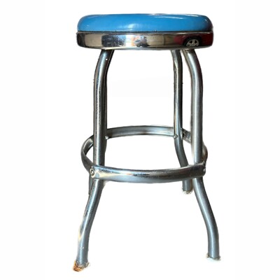 Cosco Chrome Diner Stool Mid Century Modern 1960s Soda Fountain Vintage 