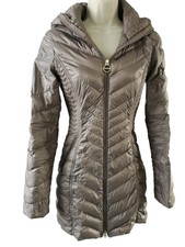 Shelli Segal Laundry Puffer Padded Feather 3/4 Length Packable Jacket Coat S - 8