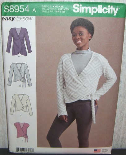 Misses Easy Wrap Cardigan Jacket Sewing 