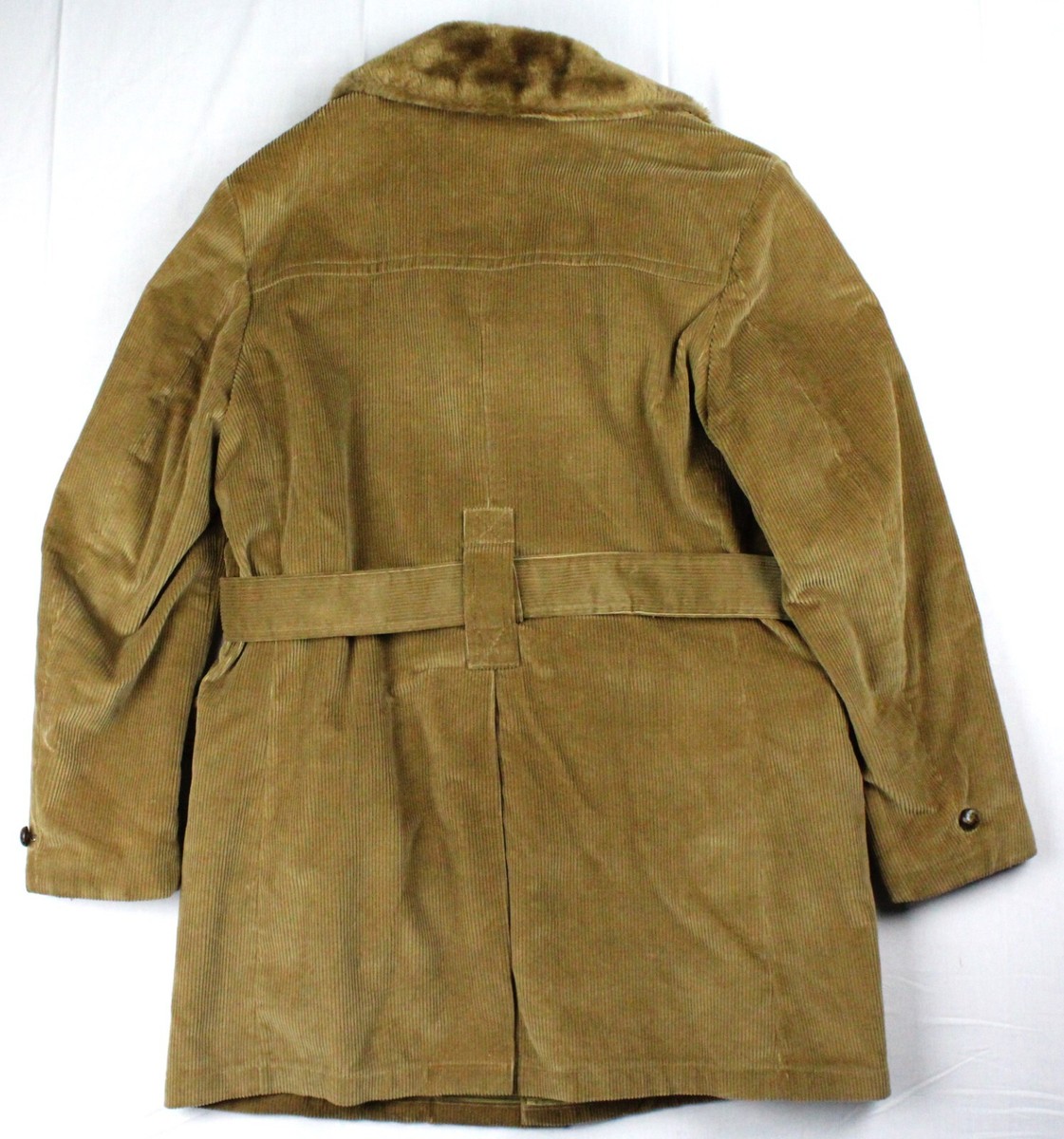 Vintage Sears Sportswear Faux Fur Lined Corduroy Belted