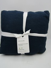 Pottery Barn Belgian Flax Linen Duvet Cover Steel Blue King Cal King J17