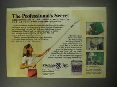 1990 Zinsser Shieldz Universal Pre-Wallcovering Primer-Sealer Ad