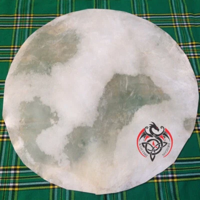 SCOTTISH DRAGON SD Calf Skin Drum Head Banjo Snare Drums Djembe Native Frame Irish Bodhran 14"