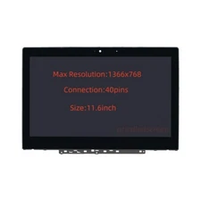 LCD Touch Screen Assembly for Lenovo 500e Chromebook 2nd Gen 81MC0001US w/Bezel 