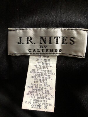 J R NITES by Caliendo shiny tank top Sz 8 fancy clubbing lined