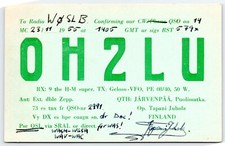 1955 OH2LU Järvenpää Finland QSL Ham Radio Card
