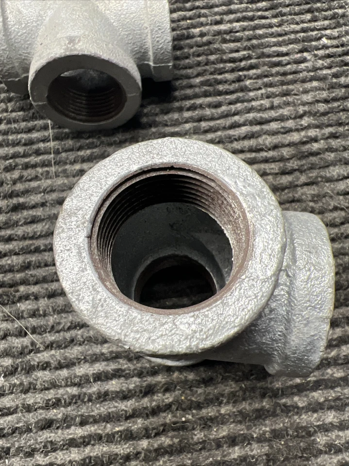 Lot of 2 Ward 3 Way Tee Galvanized Malleable Iron 1" x 1" x 1" - Image 4 of 4