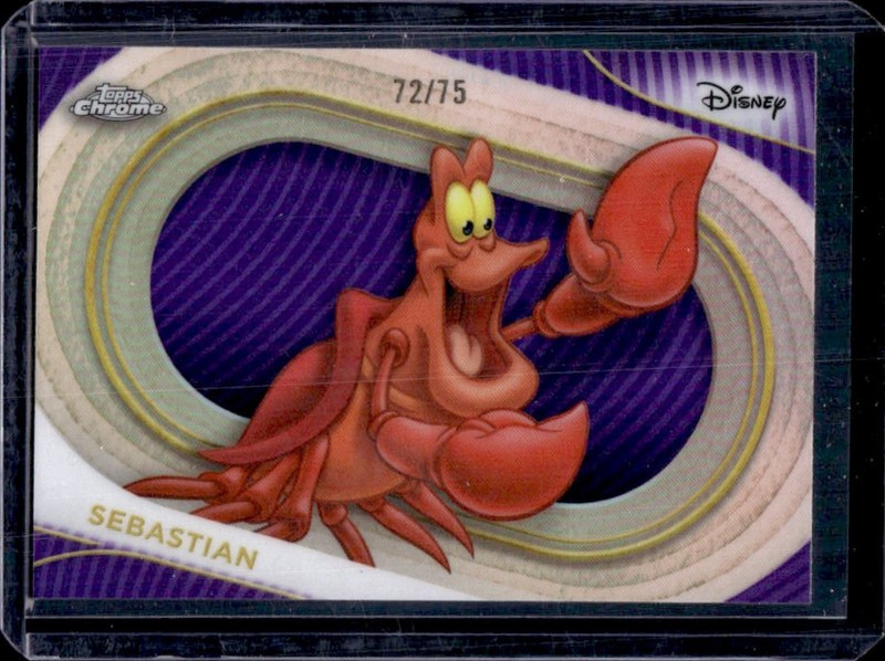 2025 Topps Chrome Disney Sebastian Purple Refractor #/75