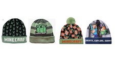 Minecraft M&uuml;tze Beanie Kinderm&uuml;tze in 4 Motiven Creeper  Gr&ouml;&szlig;en 54 + 56 cm