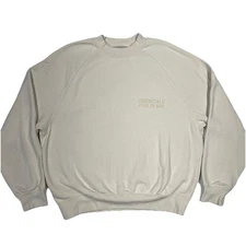 Fear of God Essentials Crewneck sweatshirt Oatmeal Beige Men's Size S 24.5x26”