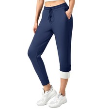 Fleece Lined Joggers for - Womens Winter Warm Sweatpants with Pockets High Wa...