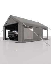 10 X 20ft Carport Canopy Portable Heavy Duty Garage With Roll-up Doors Windows 10 X 20ft Carport Canopy Portable Heavy Duty Garage With Roll-up Doors Windows