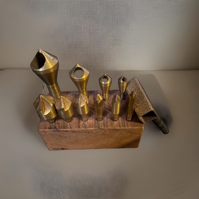 Vintage Brass Countersink and Deburring Combo Tool kit